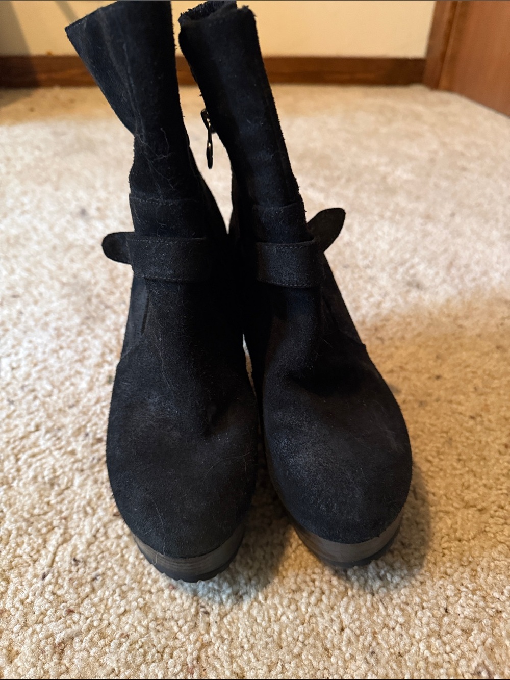 Women's Black Suede Ankle Boots - Stylish Everyday Comfort